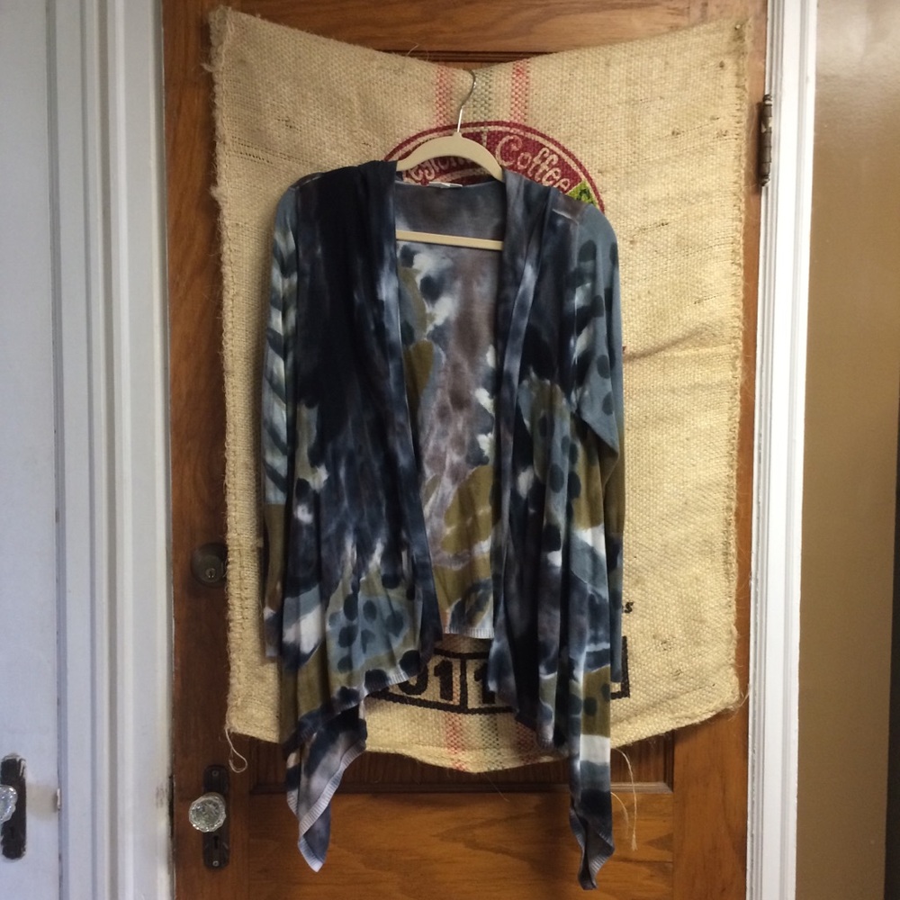 FLASH SALE Tie Dye Adore Hooded Open Face Cardigan